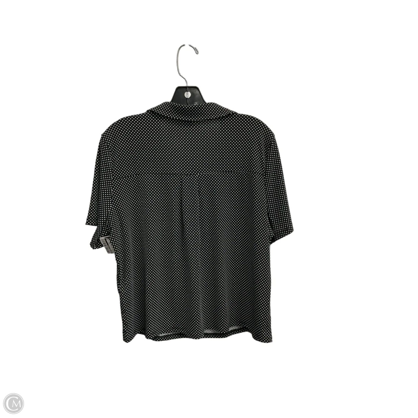 Top Short Sleeve By Adrianna Papell In Polkadot Pattern, Size: L