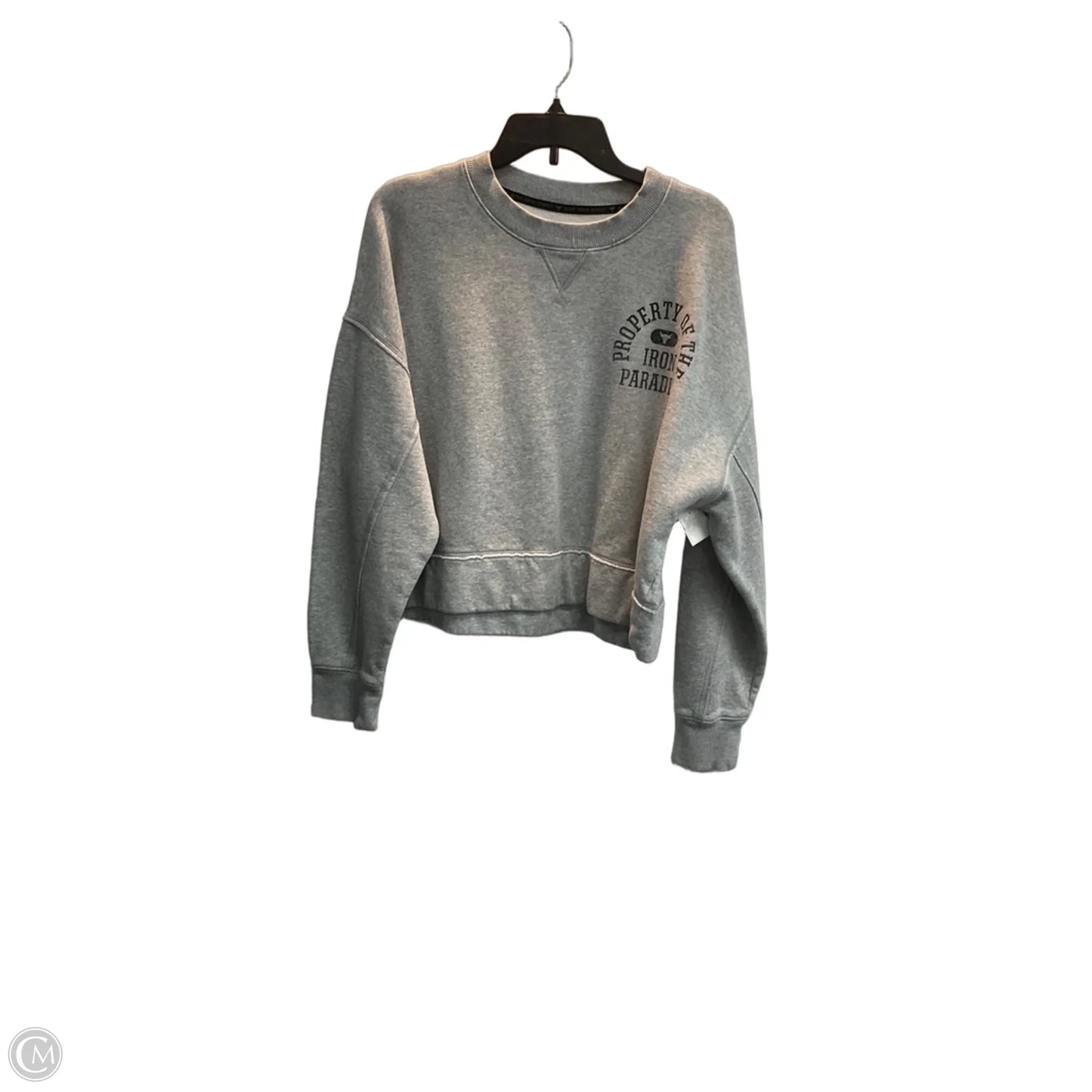 Athletic Sweatshirt Crewneck By Under Armour In Grey, Size: L