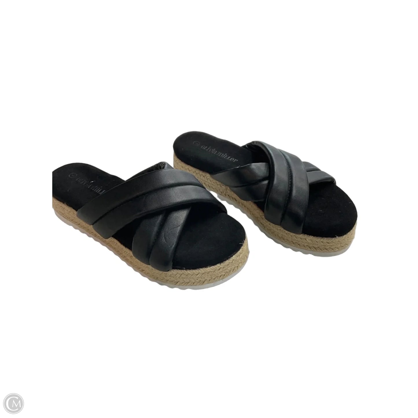Sandals Heels Platform By Clothes Mentor In Black, Size: 7