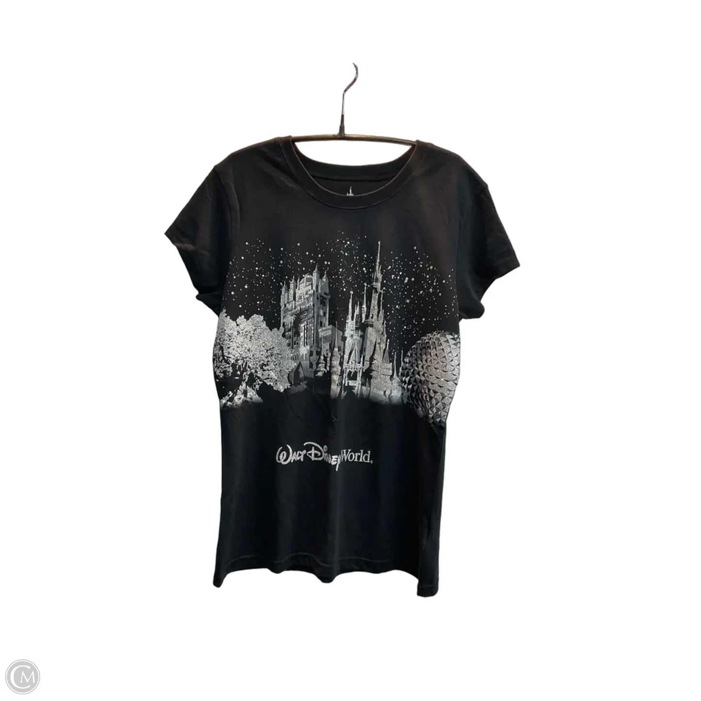 Top Short Sleeve By Disney In Black, Size: L