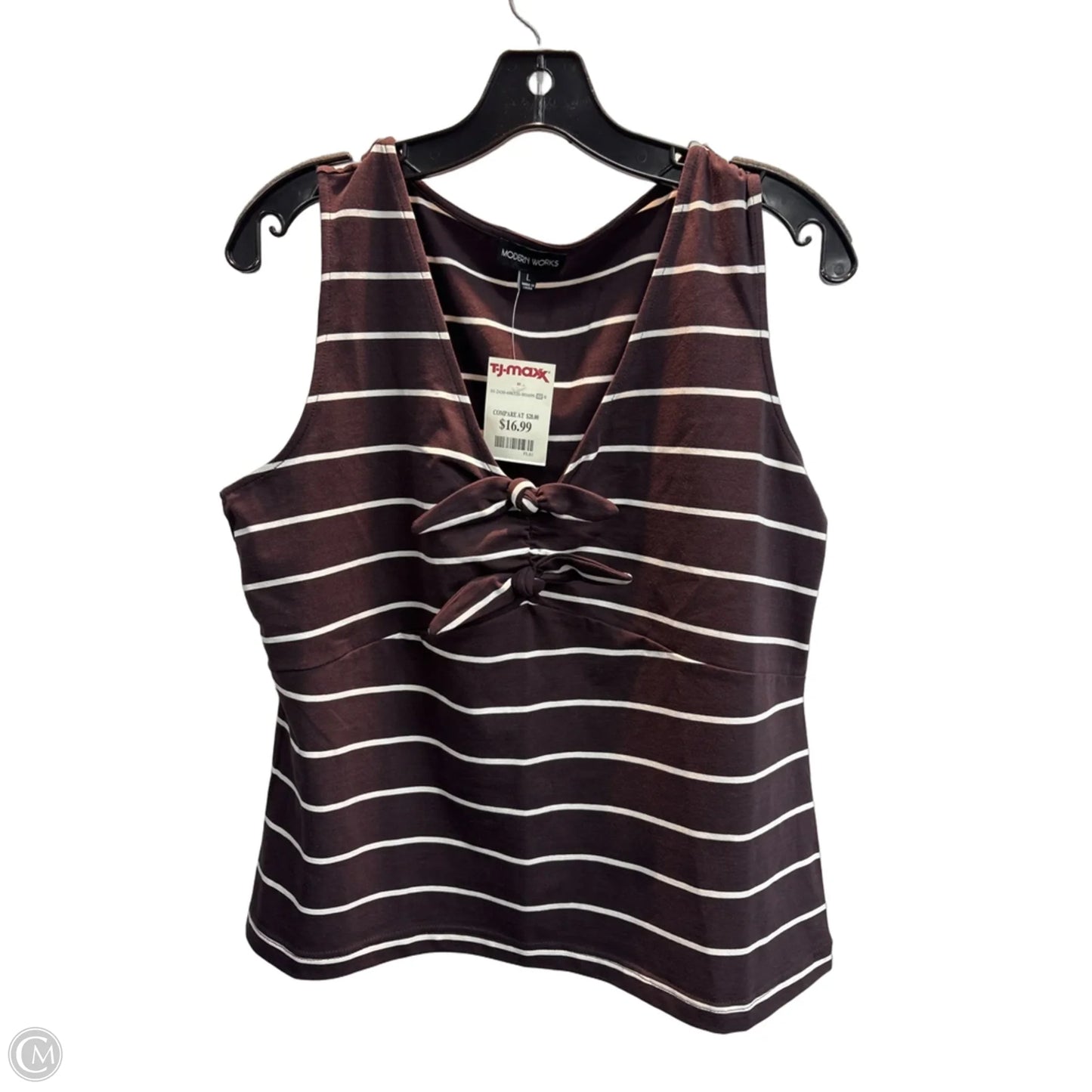 Tank Top By Modern Works In Striped Pattern, Size: L
