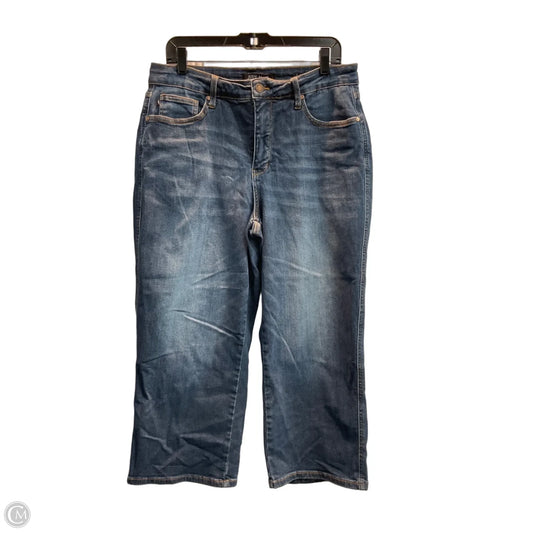 Jeans Cropped By Judy Blue In Blue Denim, Size: 16