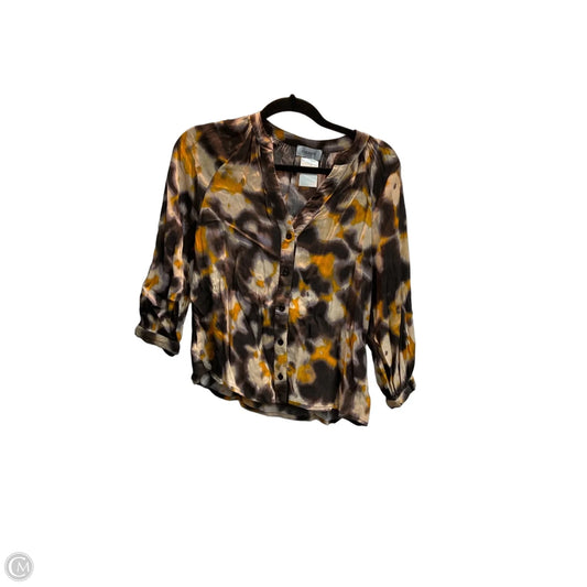 Blouse 3/4 Sleeve By Evereve In Multi-colored, Size: Xs