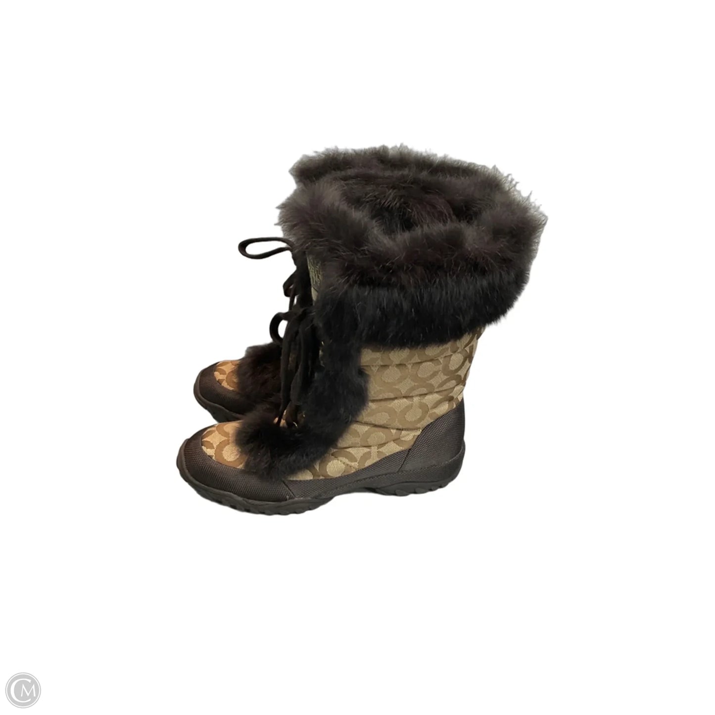 Boots Designer By Coach In Brown, Size: 9