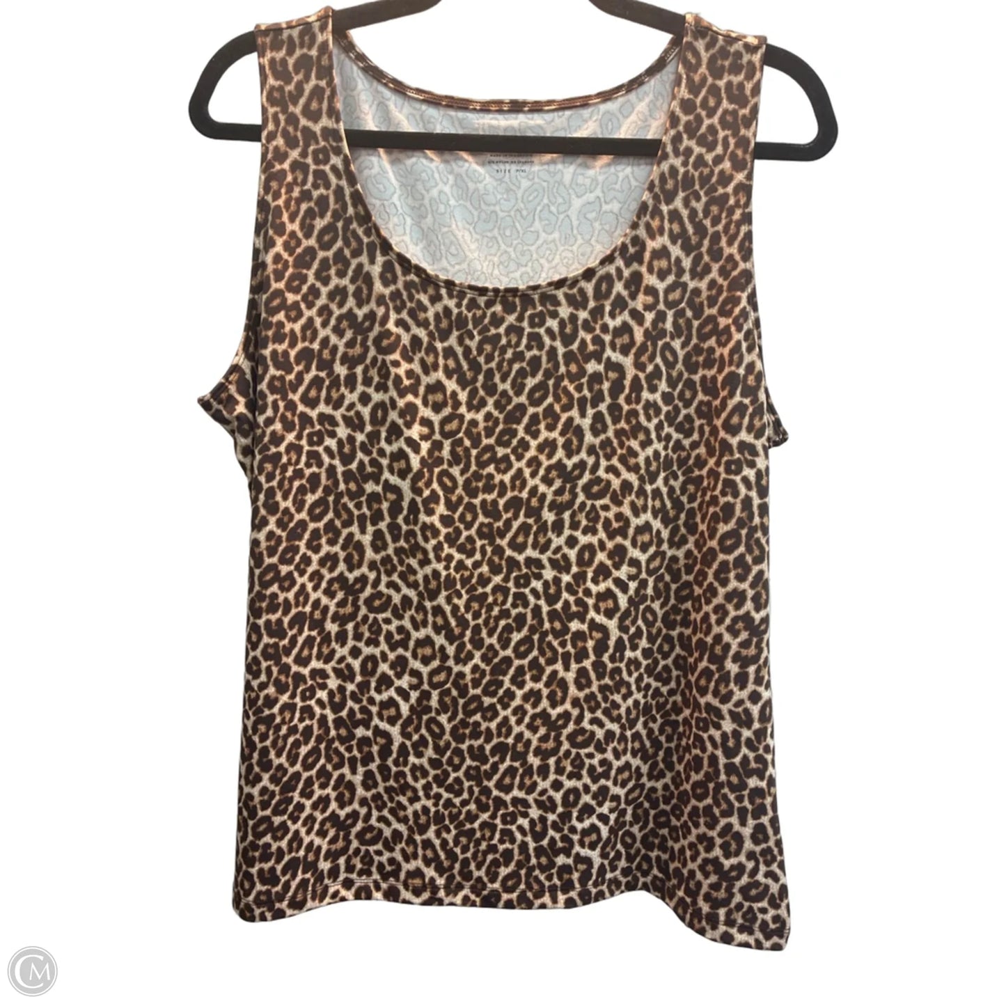 Tank Top By Charter Club In Leopard Print, Size: Xlp