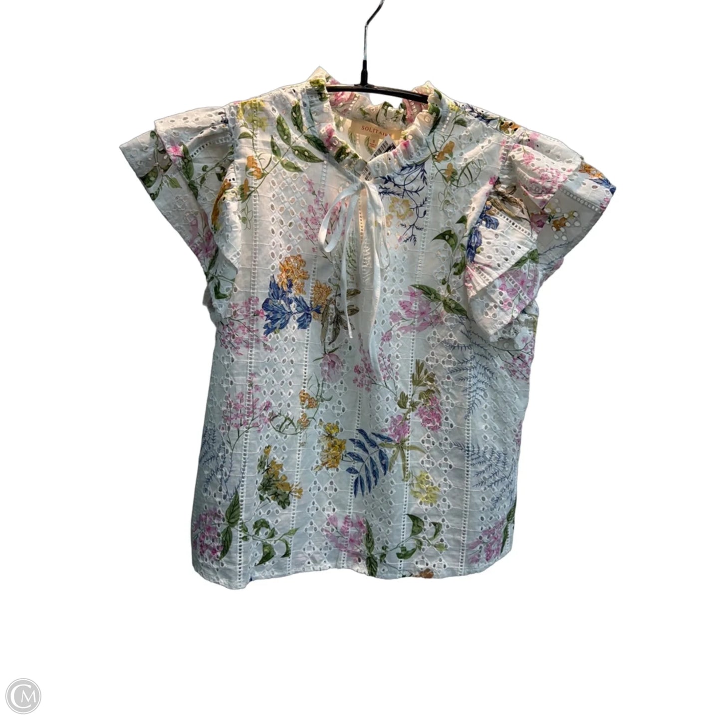 Blouse Sleeveless By Solitaire In Floral Print, Size: S