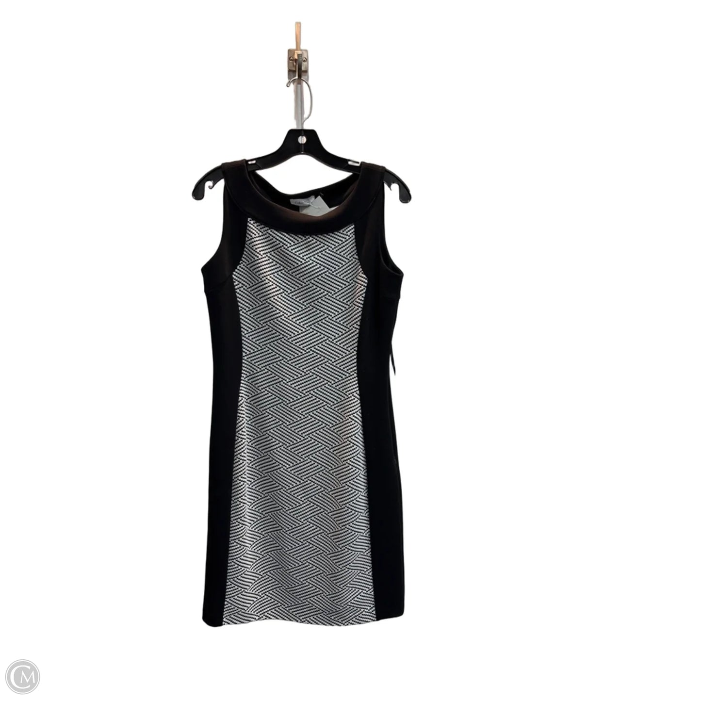 Dress Work By Calvin Klein In Black & White, Size: M