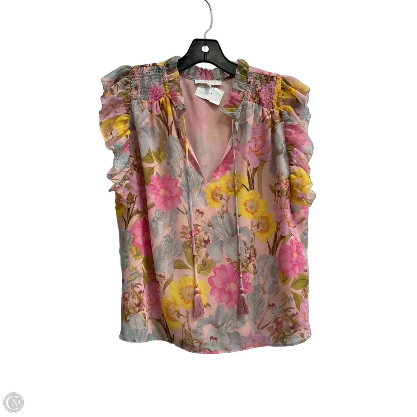 Top Sleeveless By Olivaceous In Floral Print, Size: L