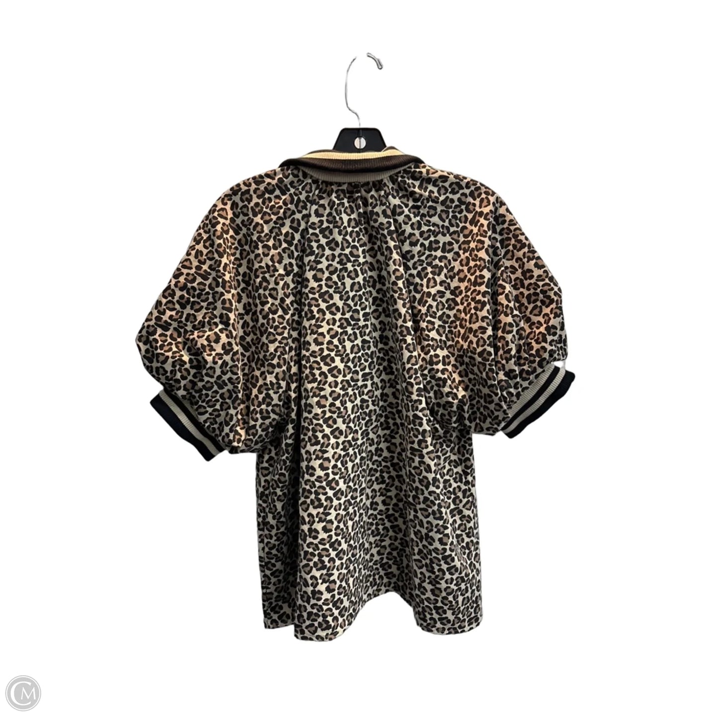 Top Short Sleeve By Entro In Leopard Print, Size: L