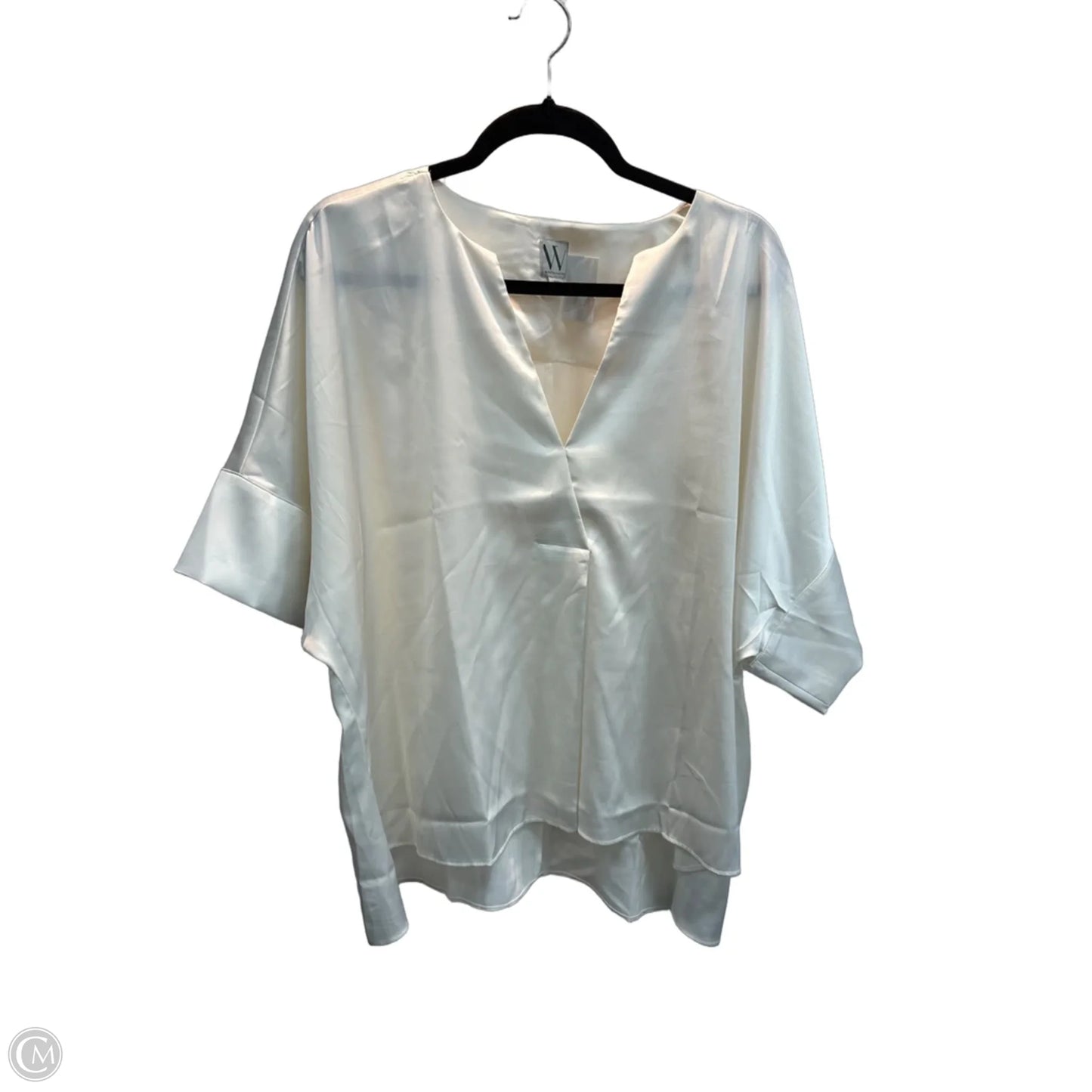 Top Short Sleeve By Worthington In Cream, Size: Xxl