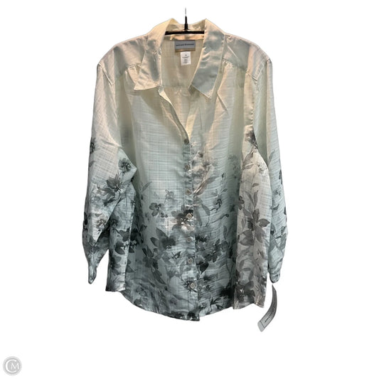 Blouse 3/4 Sleeve By Alfred Dunner In Multi-colored, Size: 1x