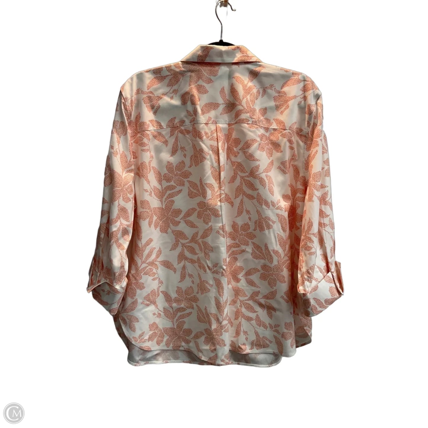 Blouse Long Sleeve By Chicos In Orange, Size: Xl