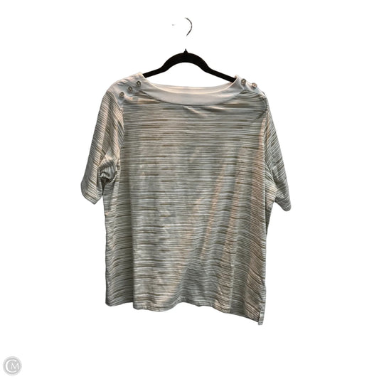Top Short Sleeve Basic By Appleseeds In Taupe, Size: 1x