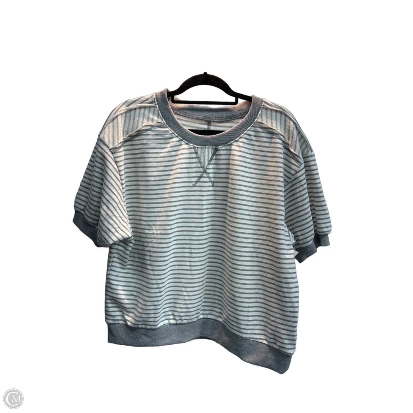 Top Short Sleeve By Umgee In Striped Pattern, Size: S