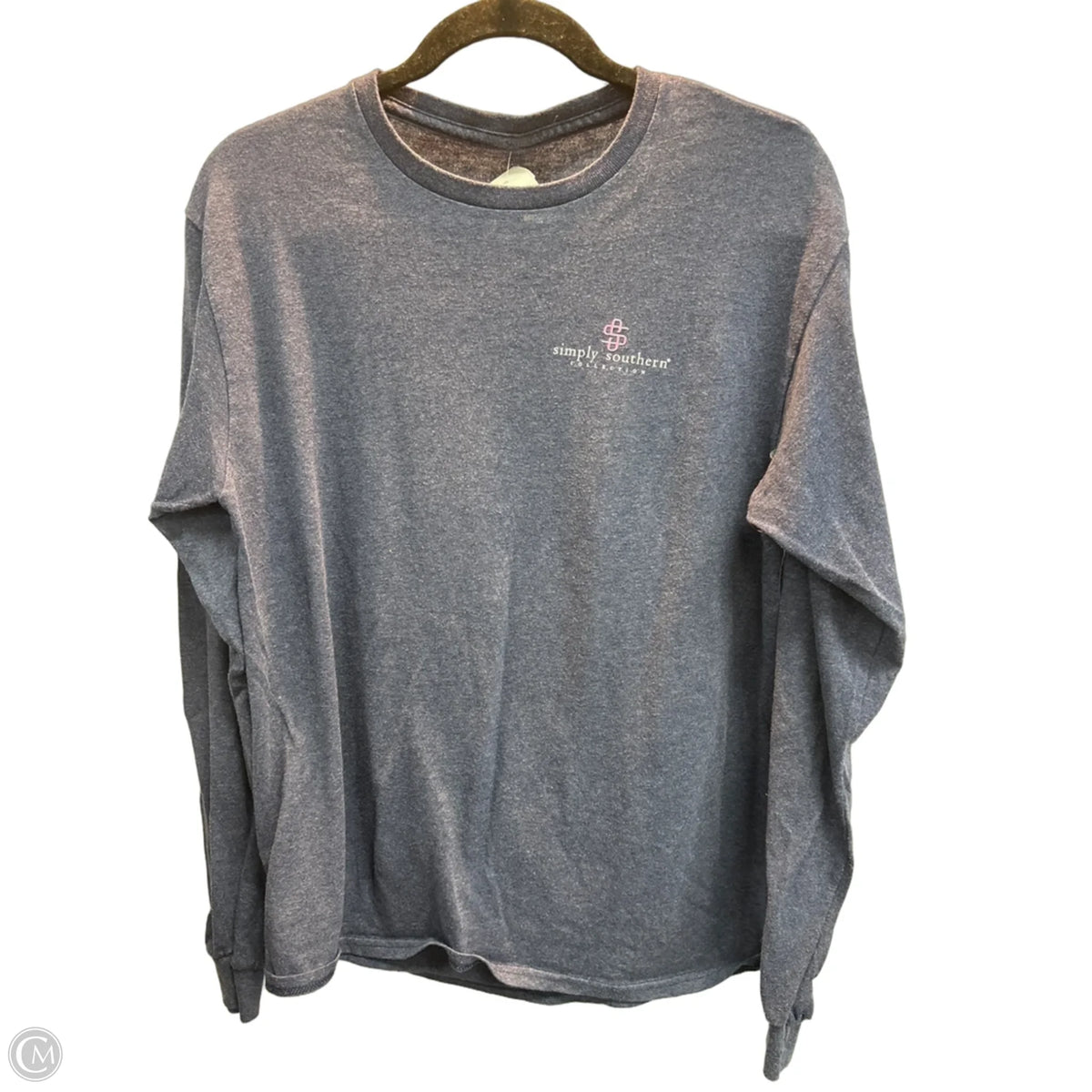 Top Long Sleeve Basic By Simply Southern In Blue, Size: M