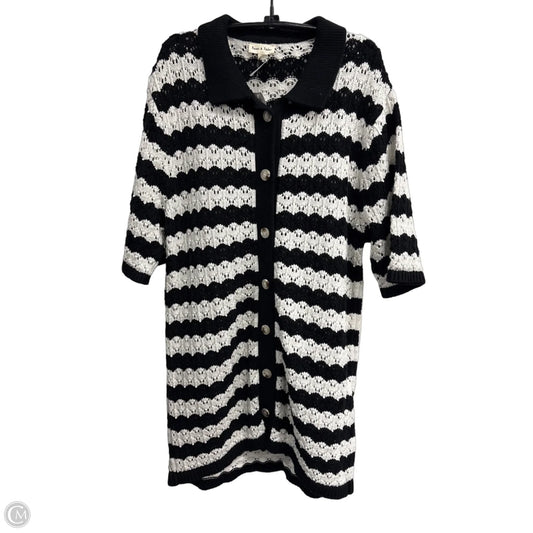 Tunic Short Sleeve By New York And Co In Striped Pattern, Size: M