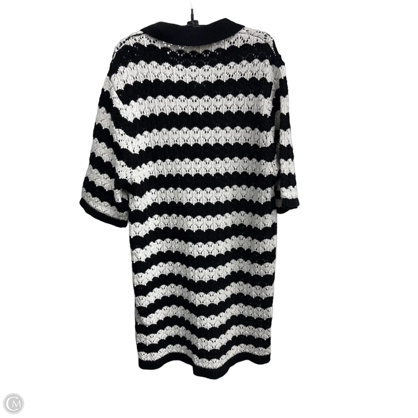 Tunic Short Sleeve By New York And Co In Striped Pattern, Size: M