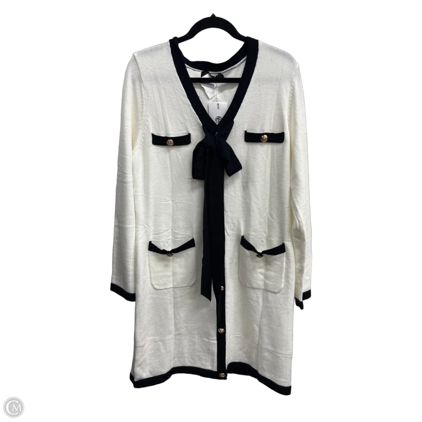 Dress Sweater By Merokeety In White, Size: L