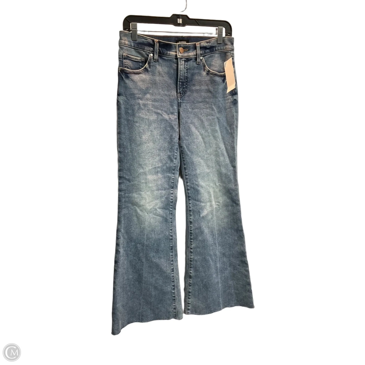 Jeans Flared By Express In Blue Denim, Size: 4p