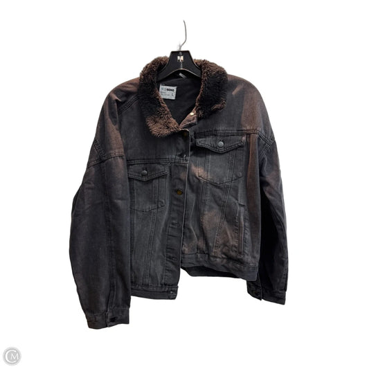 Jacket Denim By Ci Sono In Black Denim, Size: L