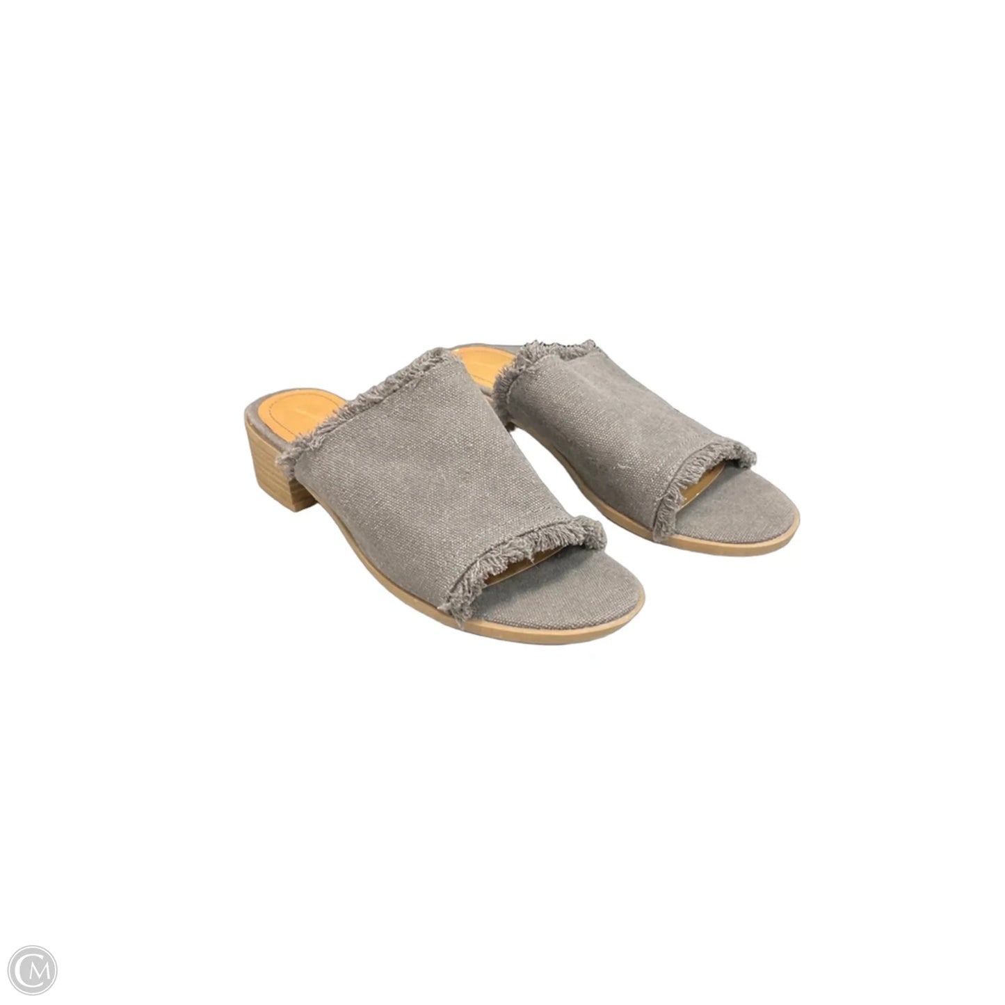 Sandals Heels Block By Universal Thread In Grey, Size: 8