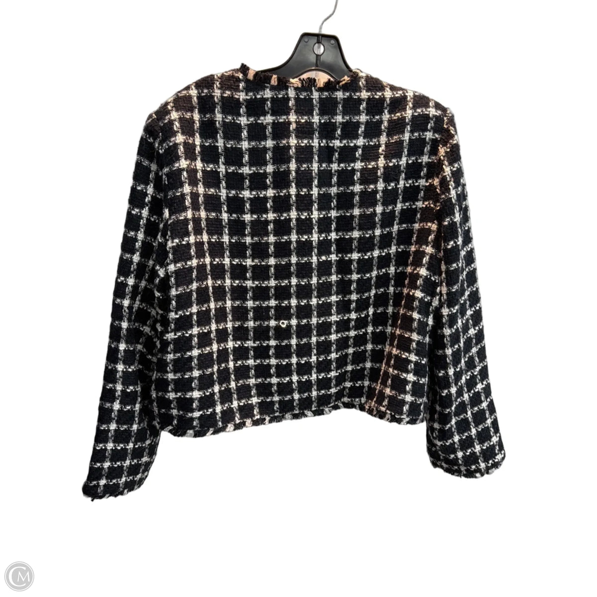 Jacket Puffer & Quilted By Free Assembly In Checkered Pattern, Size: L