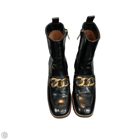 Boots Mid-calf Heels By Steve Madden In Black, Size: 8