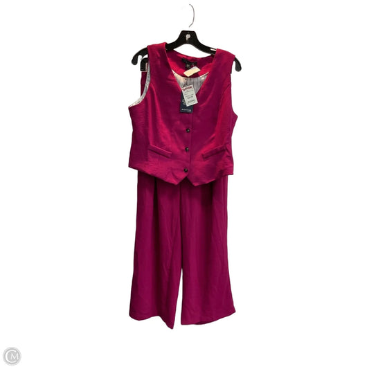 Pants Set 2pc By Clothes Mentor In Pink, Size: Xl