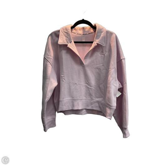 Athletic Sweatshirt Collar By Dkny In Purple, Size: L
