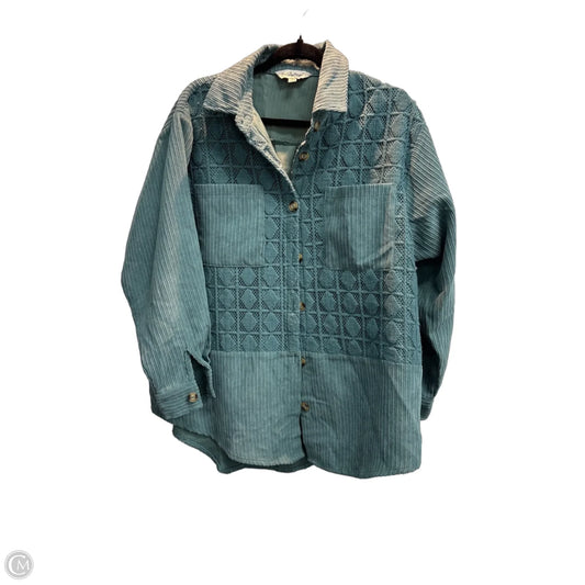 Jacket Shirt By Davi & Dani In Teal, Size: S