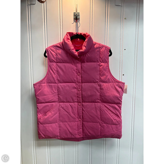 Vest Puffer & Quilted By Lands End In Pink, Size: L