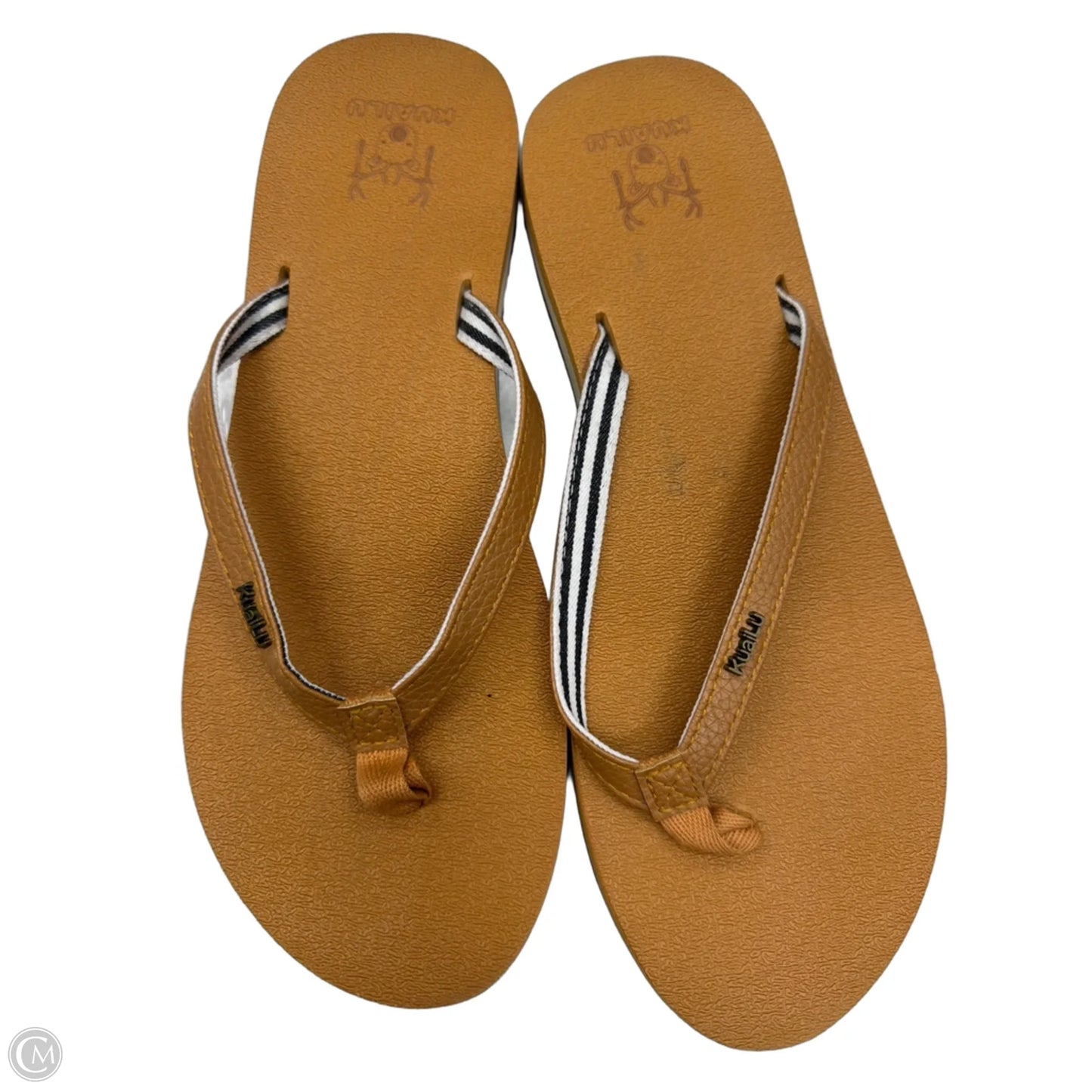 Sandals Flip Flops By Clothes Mentor In Brown, Size: 8.5