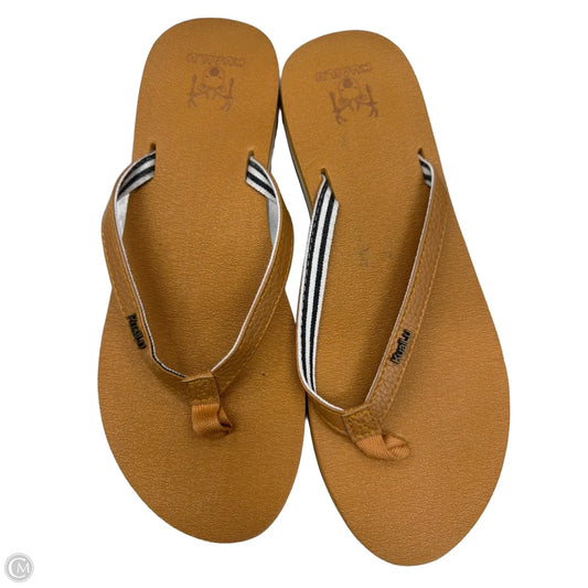 Sandals Flip Flops By Clothes Mentor In Brown, Size: 8.5