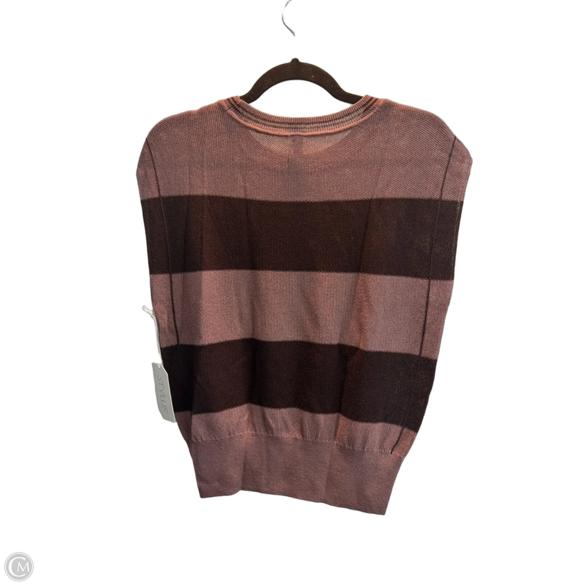 Top Sleeveless By Stylus In Striped Pattern, Size: S