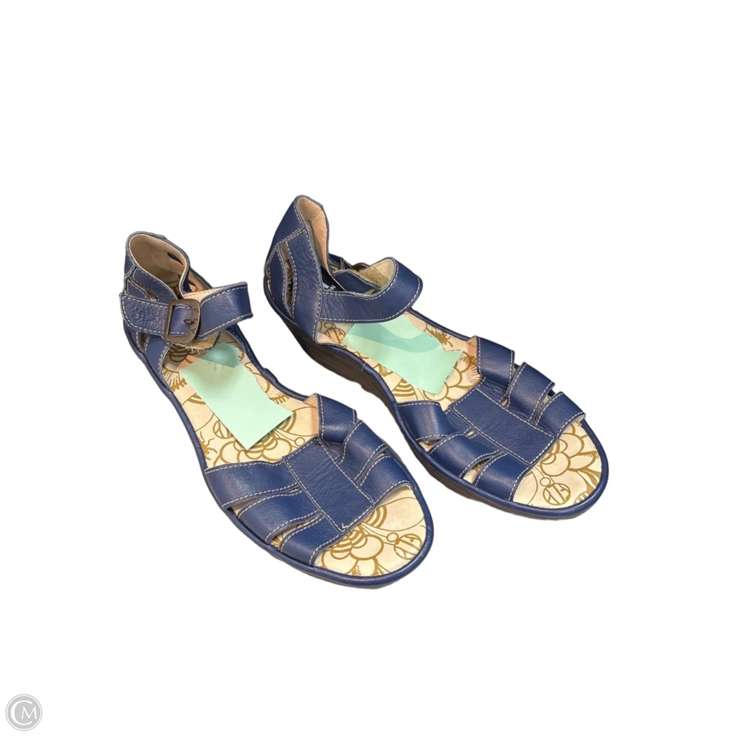 Shoes Heels Wedge By Fly London In Blue, Size: 10