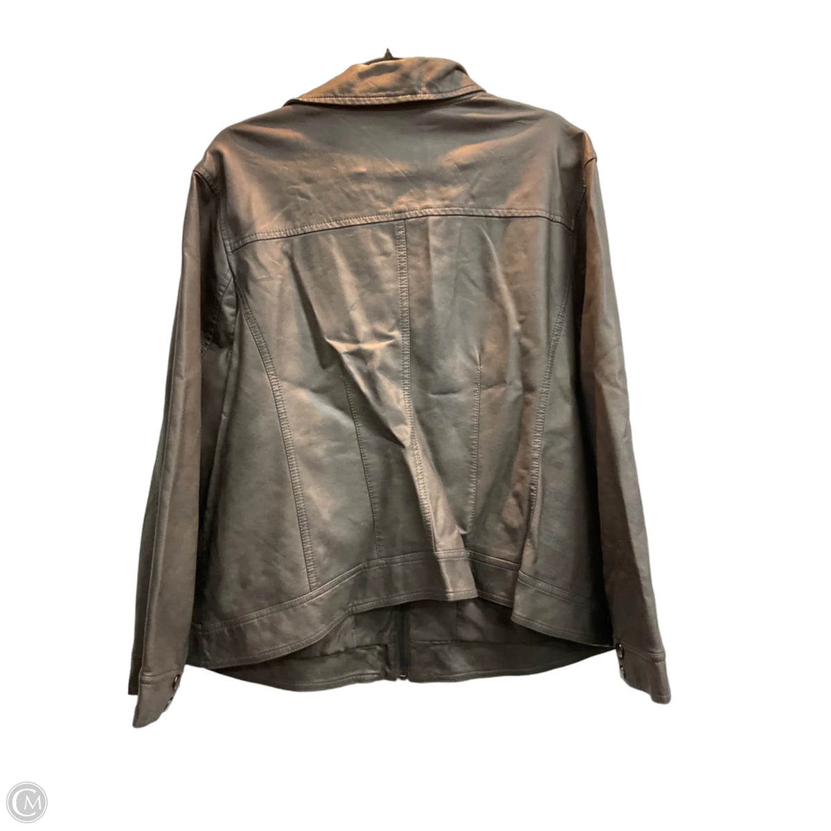 Jacket Moto By American Rag In Grey, Size: 2x