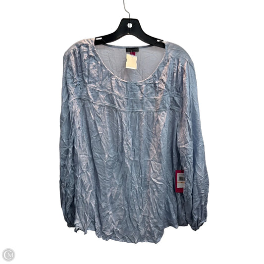 Top Long Sleeve By Vince Camuto In Blue, Size: 2x