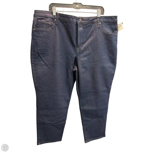 Jeans Straight By Terra & Sky In Blue Denim, Size: 22