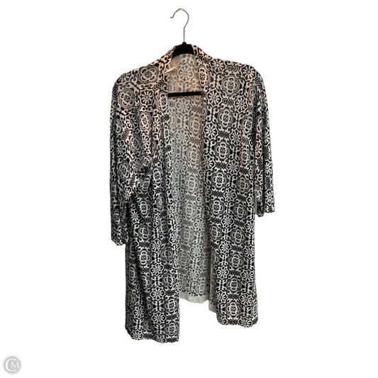 Cardigan By Chicos In Black & White, Size: Xl