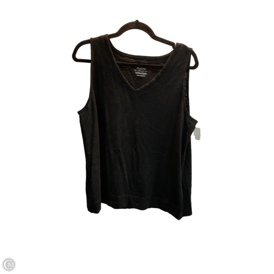 Top Sleeveless By Chicos In Black, Size: Xl