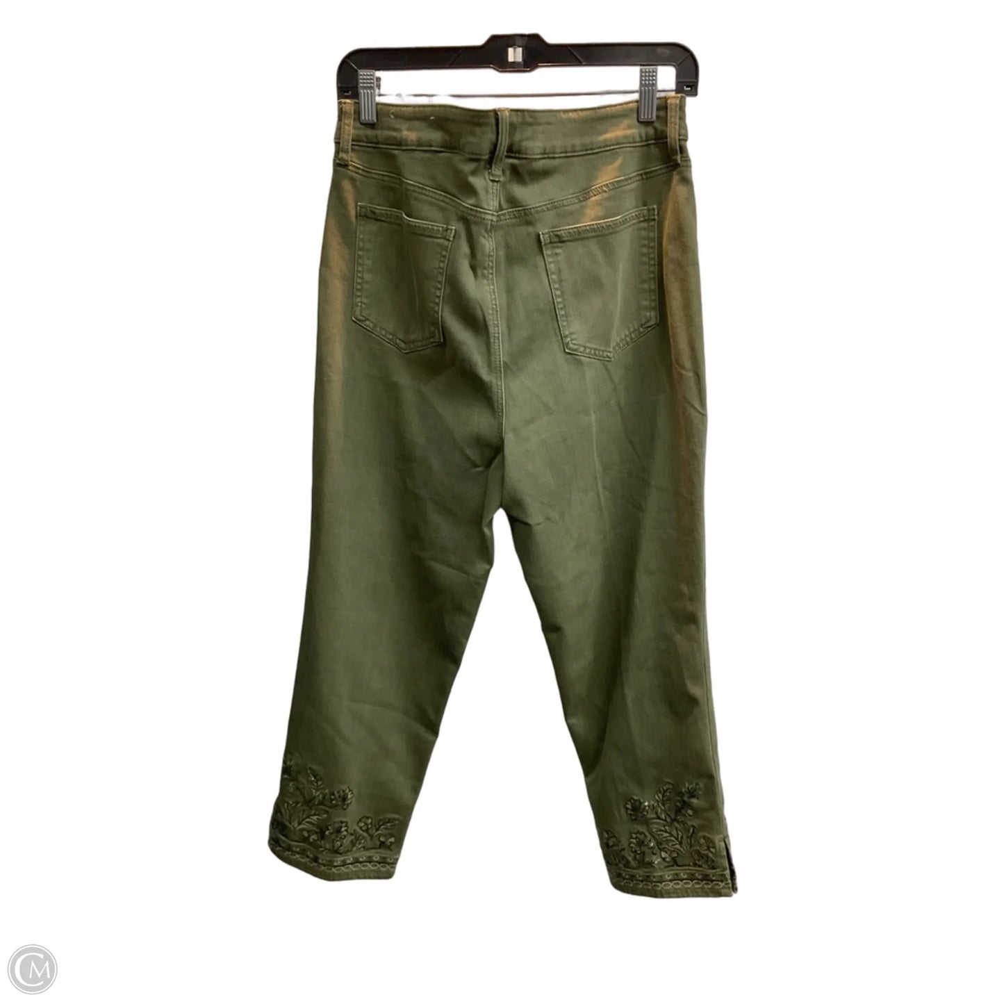 Jeans Cropped By Chicos In Green, Size: M