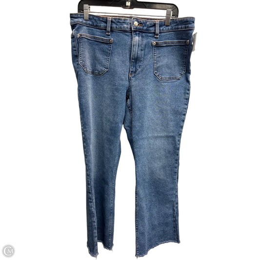 Jeans Wide Leg By Zara In Blue Denim, Size: 12