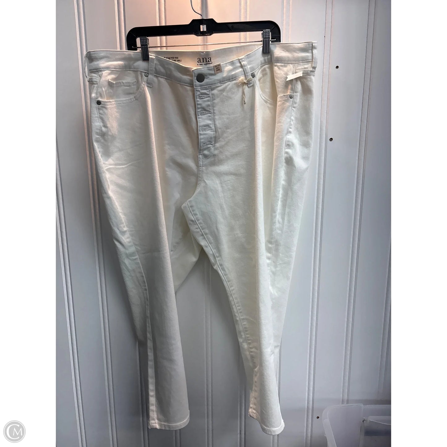 Jeans Cropped By Ana In White Denim, Size: 24