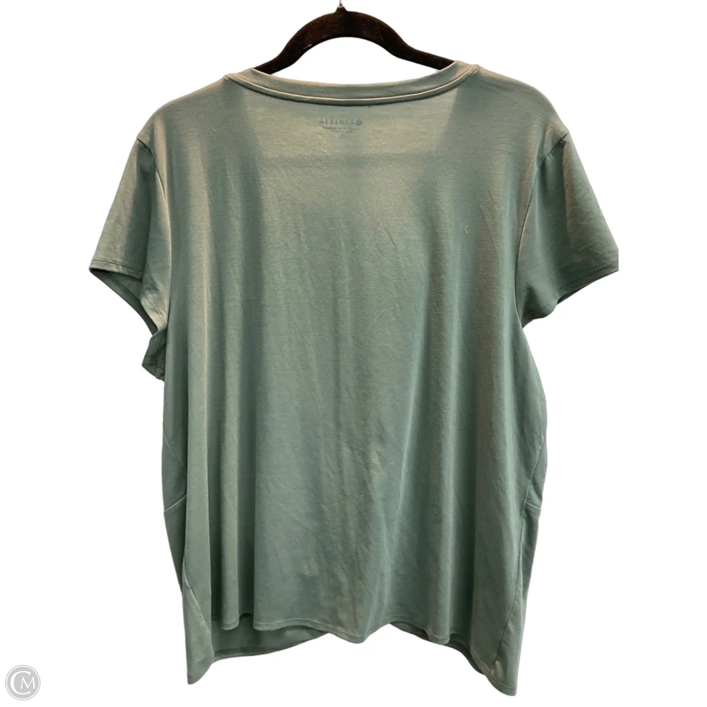 Athletic Top Short Sleeve By Athleta In Grey, Size: Xl
