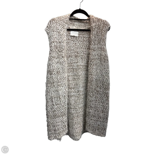 Sweater Cardigan By Clothes Mentor In Tan, Size: L