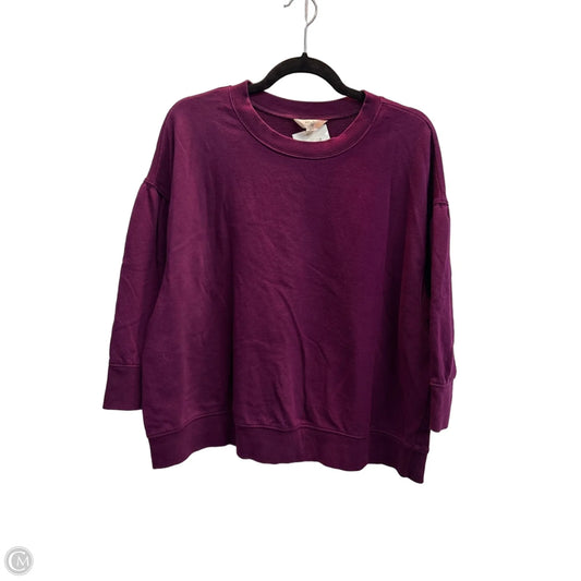 Sweater Short Sleeve By Terra & Sky In Purple, Size: 1x