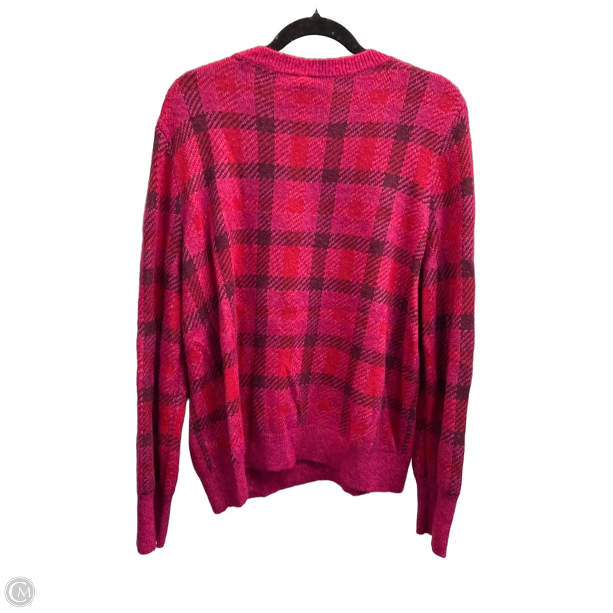 Sweater By Ann Taylor In Plaid Pattern, Size: Xxl