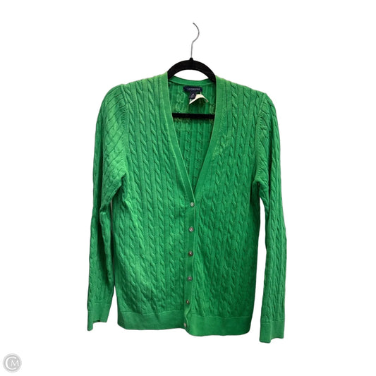 Sweater Cardigan By Lands End In Green, Size: M