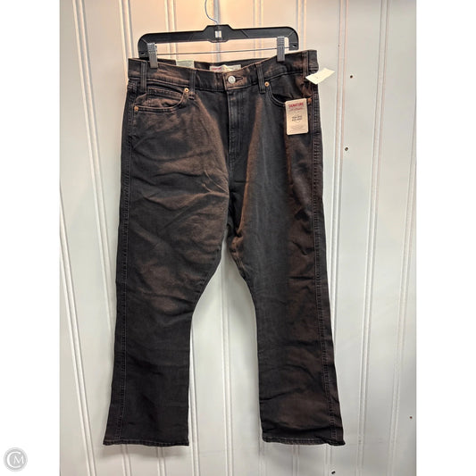 Jeans Boot Cut By Levis In Black Denim, Size: 12