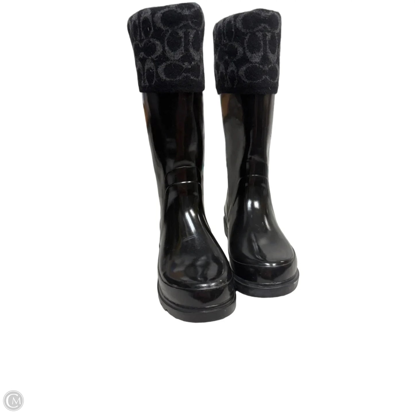 Boots Designer By Coach In Black, Size: 9